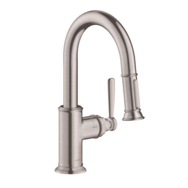 Russell HardwareAxorMontreux Prep Kitchen Faucet 2-Spray Pull-Down, 1.75 GPM in Steel Optic