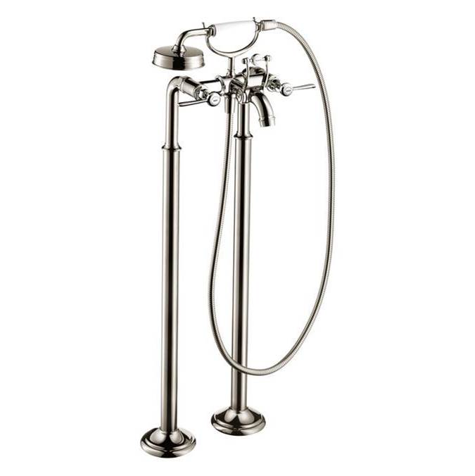 Russell HardwareAxorMontreux 2-Handle Freestanding Tub Filler Trim with Lever Handles and 1.8 GPM Handshower in Polished Nickel