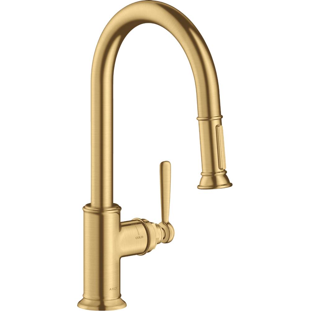 Russell HardwareAxorMontreux Prep Kitchen Faucet 2-Spray Pull-Down, 1.75 GPM in Brushed Gold Optic
