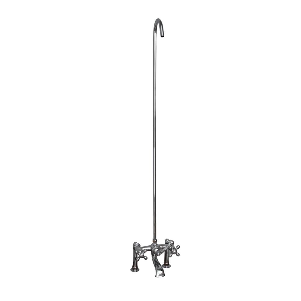 Russell HardwareBarclayElephant Spout, 6'' Mts, Cross Hdle, 62'' Riser, Pol Chrome