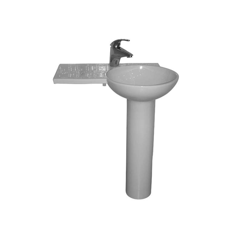 Barclay Vessel Only Pedestal Bathroom Sinks item RB271-WH