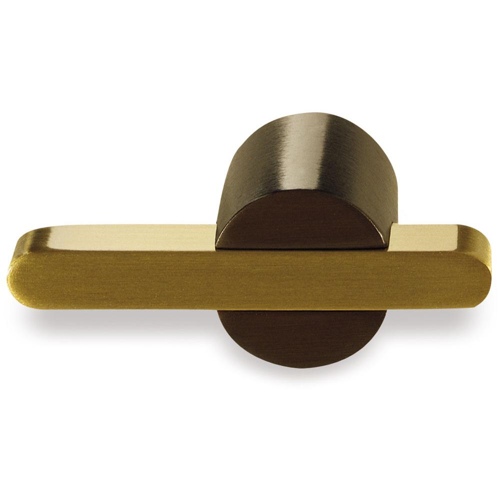 Russell HardwareColonial BronzeT Cabinet Knob Hand Finished in Matte Light Statuary Bronze and Matte Antique Copper