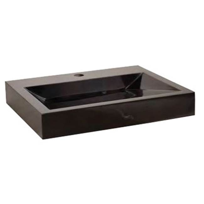 Lenova Vessel Bathroom Sinks item SV-61 Black Granite