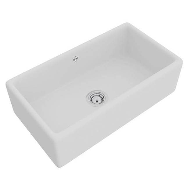 Russell HardwareRohlLancaster™ 33'' Single Bowl Farmhouse Apron Front Fireclay Kitchen Sink