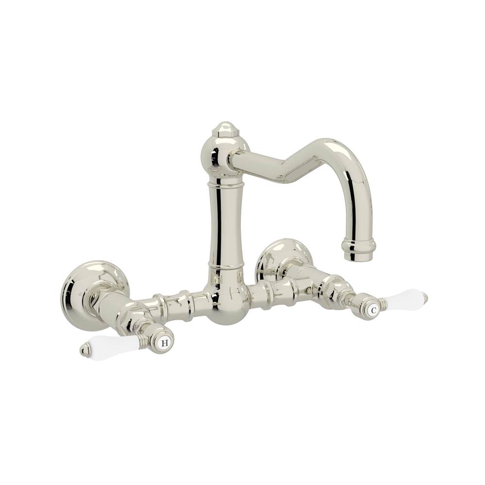 Russell HardwareRohlAcqui® Wall Mount Bridge Kitchen Faucet With Column Spout