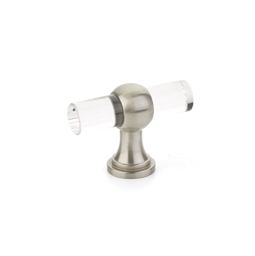 Russell HardwareSchaub And CompanyT-Knob, Adjustable Clear Acrylic, Satin Nickel, 2''