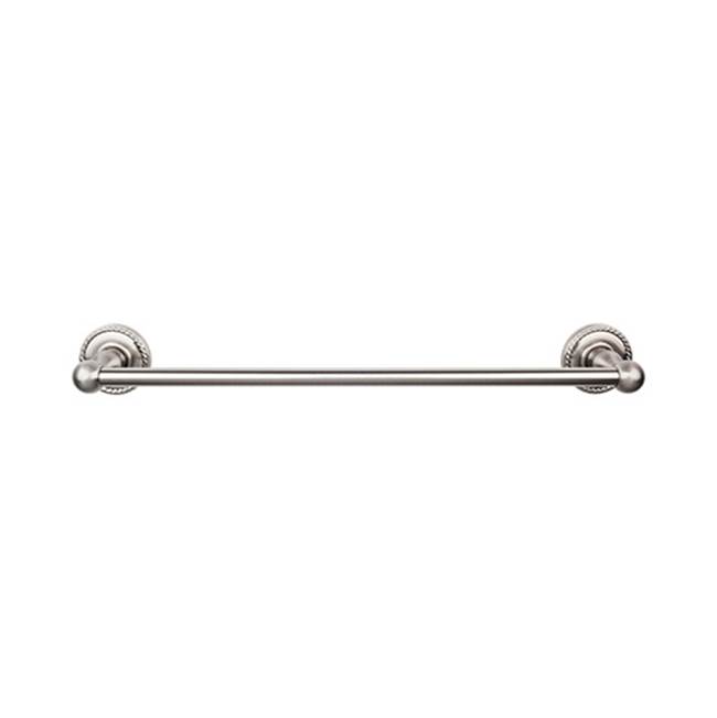 Russell HardwareTop KnobsEdwardian Bath Towel Bar 18 In. Single - Rope Backplate Brushed Satin Nickel