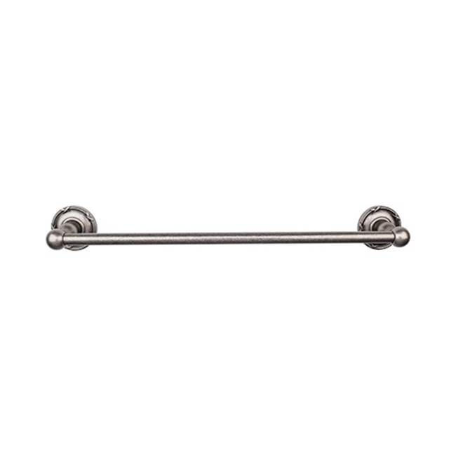 Russell HardwareTop KnobsEdwardian Bath Towel Bar 24 Inch Single - Ribbon Bplate Antique Pewter