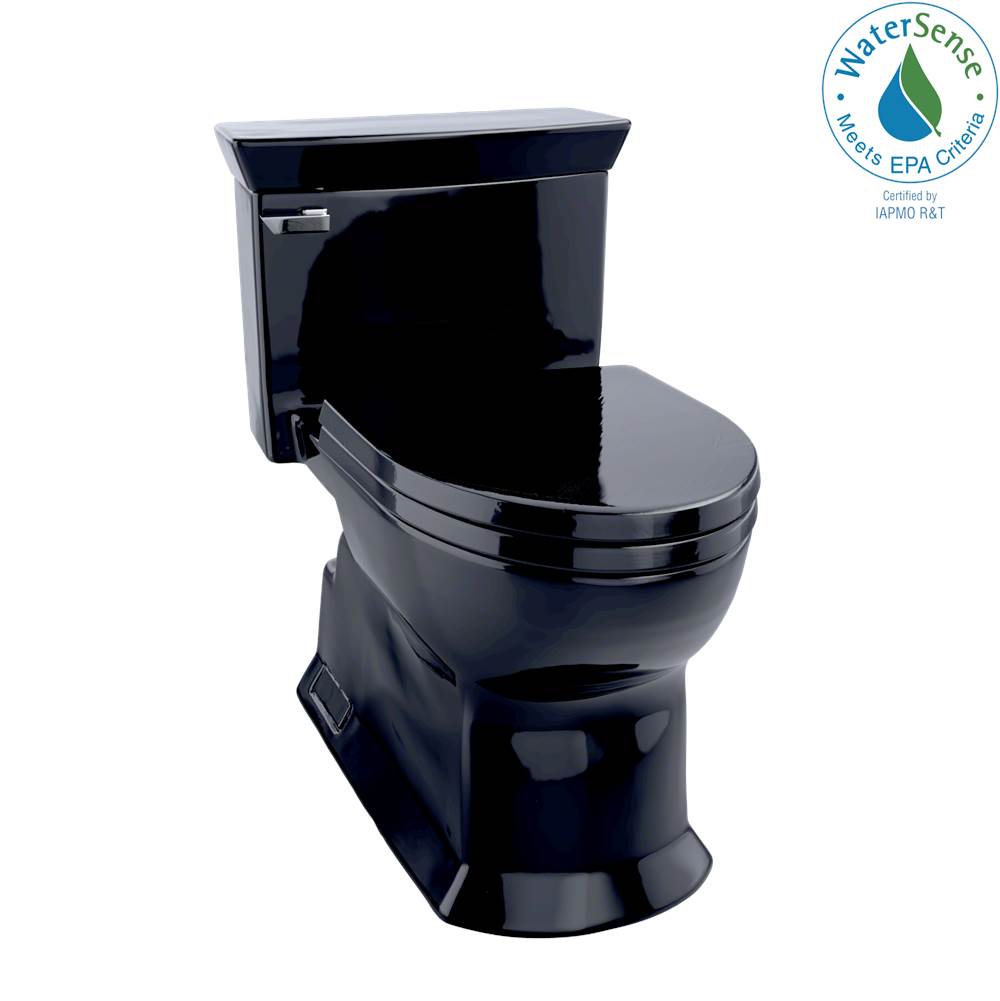 Russell HardwareTOTOToto® Eco Soirée® One-Piece Elongated 1.28 Gpf Universal Height Skirted Toilet, Ebony Black