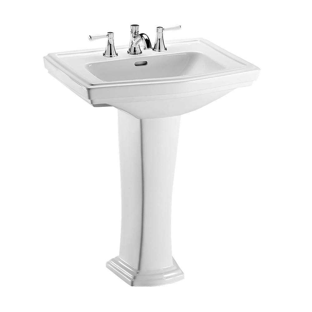 Russell HardwareTOTOToto® Clayton® Rectangular Pedestal Bathroom Sink For 8 Inch Center Faucets, Cotton White
