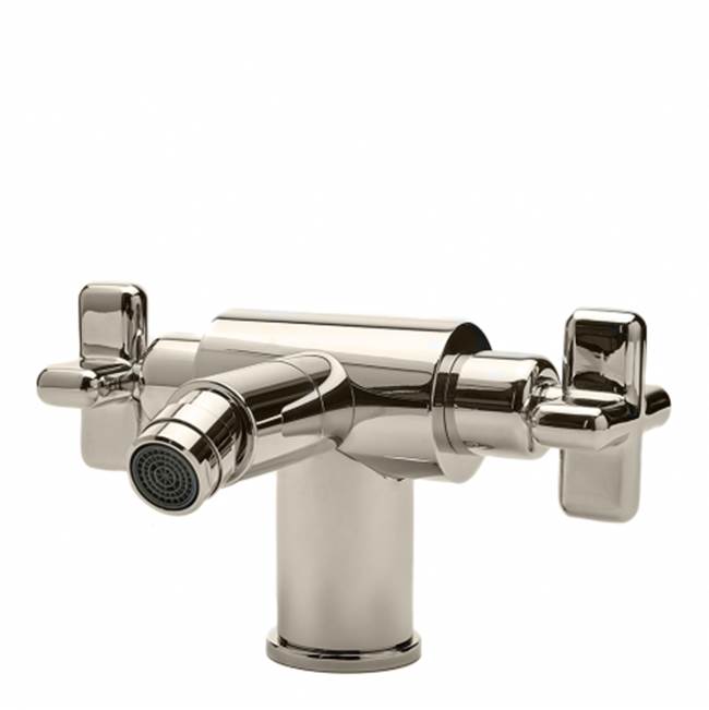 Russell HardwareWaterworks.25 One Hole Bidet Fitting with Cross Handles in Nickel