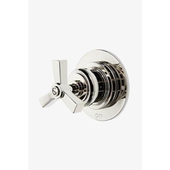 Russell HardwareWaterworksDISCONTINUED Aero Three Way Diverter Valve Trim for Thermostatic with Metal Cross Handle in Sovereign