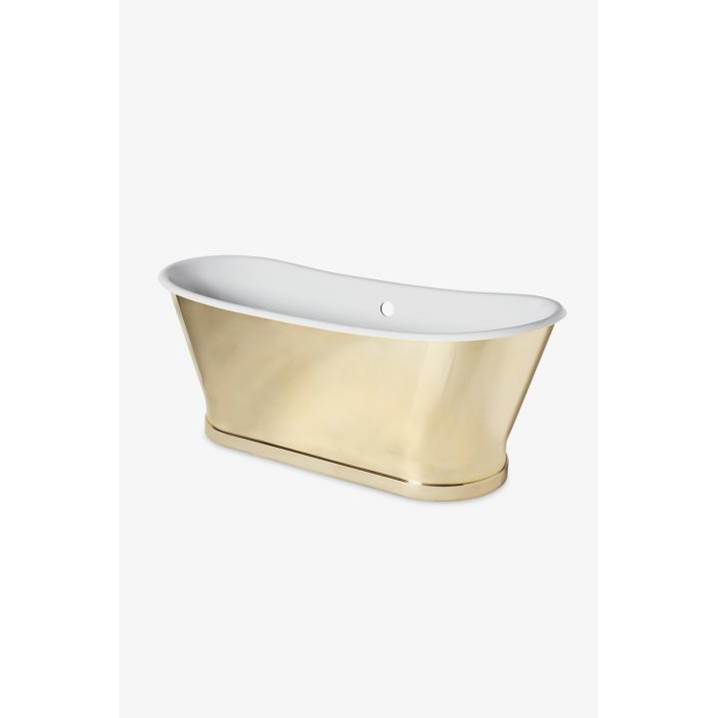 Russell HardwareWaterworksEmile 67'' x 27'' x 27 1/2'' Freestanding Oval Cast Iron Bathtub in Unlacquered Brass with Slip Resistance