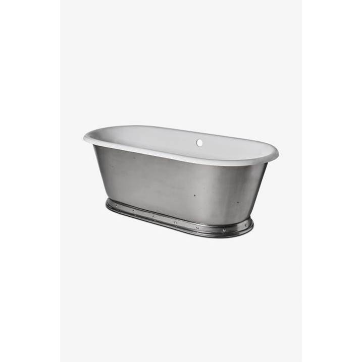 Russell HardwareWaterworksVoltaire 67'' x 30'' x 24'' Freestanding Oval Cast Iron Bathtub with Slip Resistance in Burnished