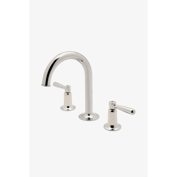 Russell HardwareWaterworksCOMMERCIAL ONLY Riverun Gooseneck Lavatory Faucet with Lever Handles in Nickel, 1.2gpm (4.5L/min)