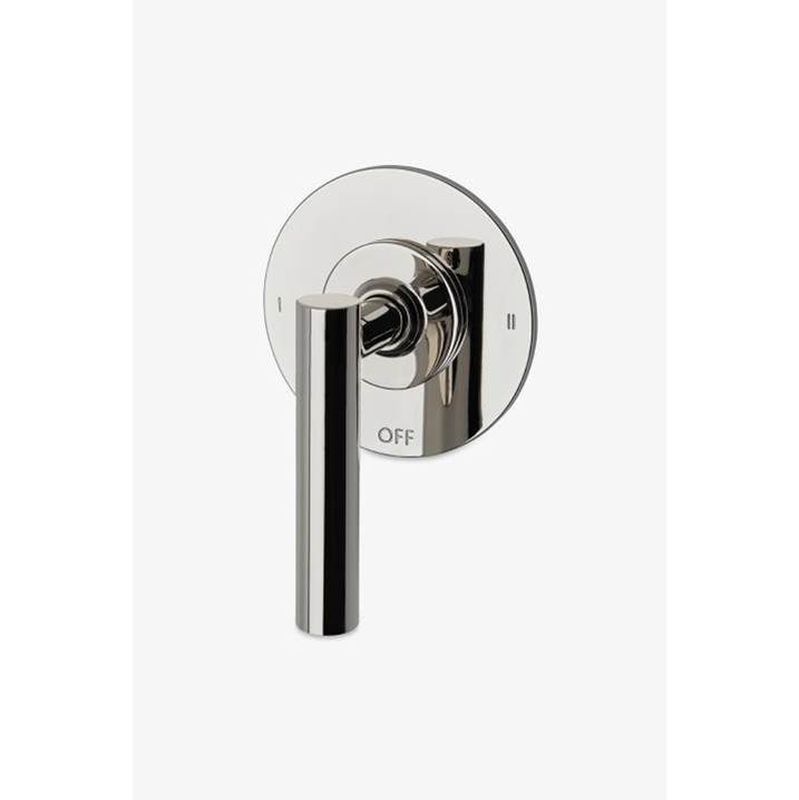 Russell HardwareWaterworksBond Solo Series Two Way Thermostatic Diverter Trim with Roman Numerals and Straight Lever Handle in Matte Nickel
