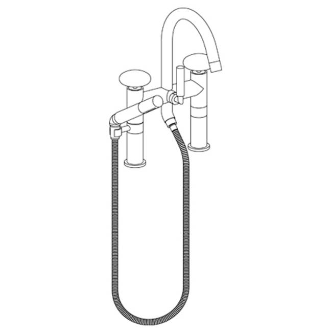 Russell HardwareWatermarkDeck Mounted Exposed Gooseneck Bath Set with Hand Shower