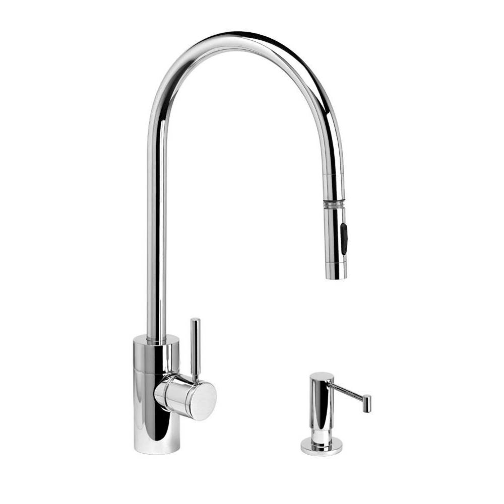 Russell HardwareWaterstoneWaterstone Contemporary Extended Reach PLP Pulldown Faucet - Toggle Sprayer - 2pc. Suite