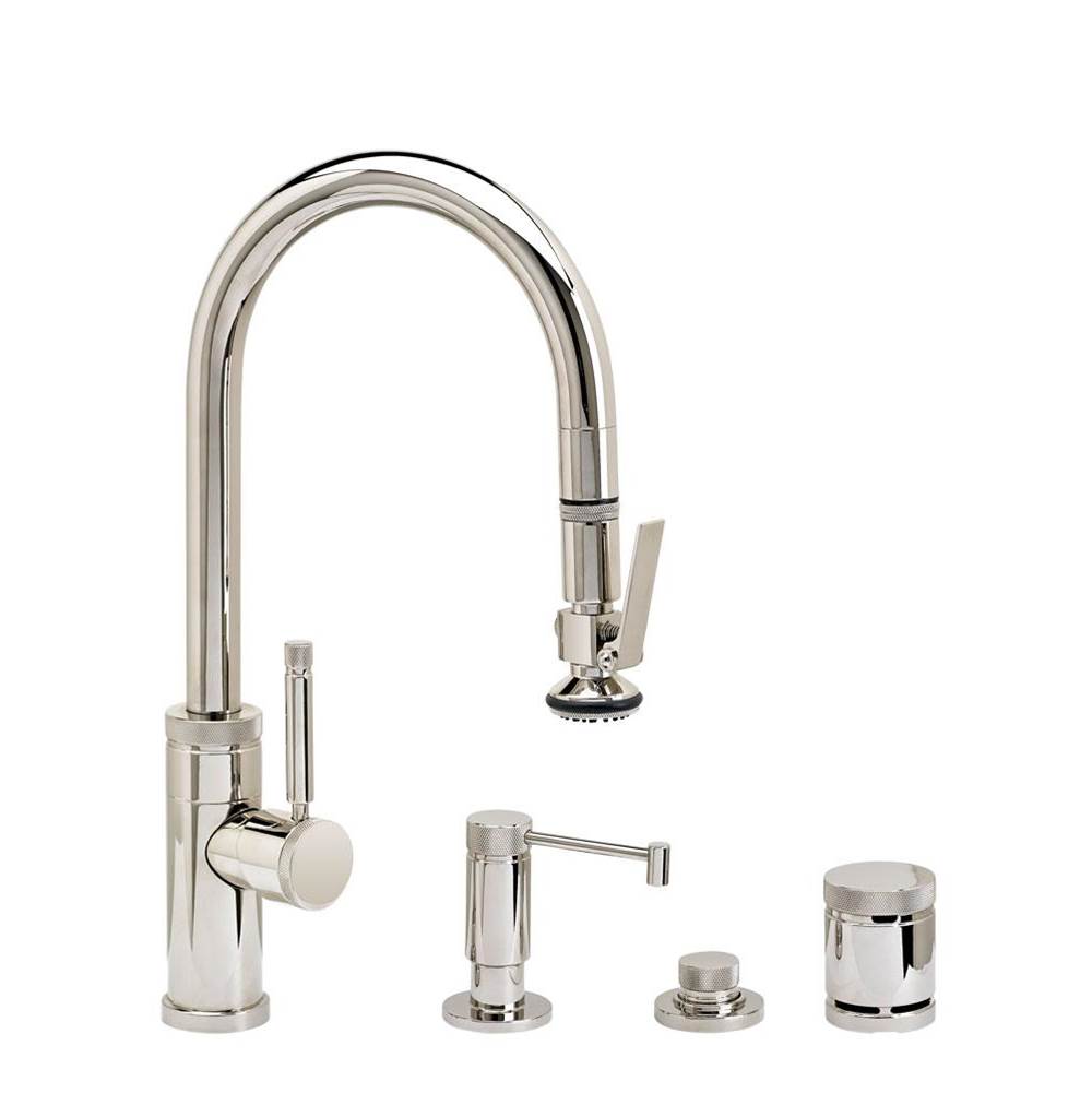 Russell HardwareWaterstoneWaterstone Industrial Prep Size PLP Pulldown Faucet - Lever Sprayer - 4pc. Suite